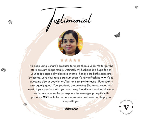Aishwarya's words on Vishara Products